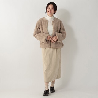 ボアノーカラージャケット