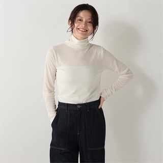 シアーテレコタートルプルオーバー/吸湿発熱