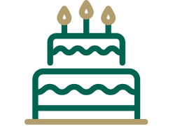 バースデーケーキのアイコン